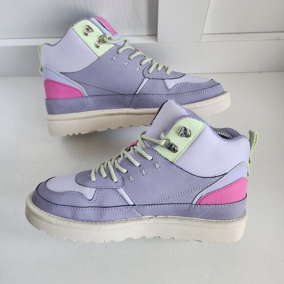 UGG Highland Hi Heritage Women's 9 Leather Purple Pink Hiker Sneaker Boot NWOT - Picture 7 of 10